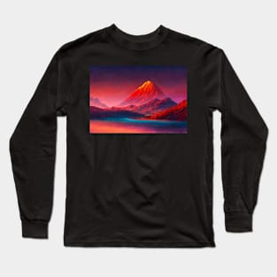 Mountain Scene at Sunset Long Sleeve T-Shirt